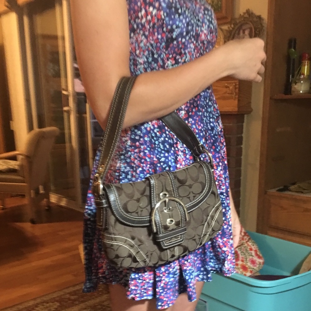 Coach Mahogany Signature Canvas Bag